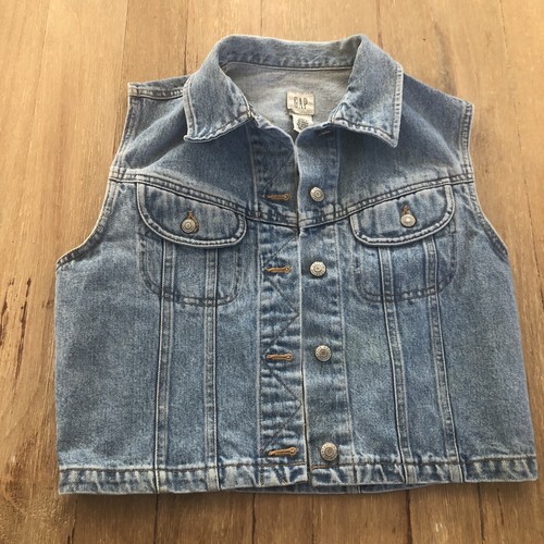 Gap Cropped Denim Vest Jean Vest Boho 
