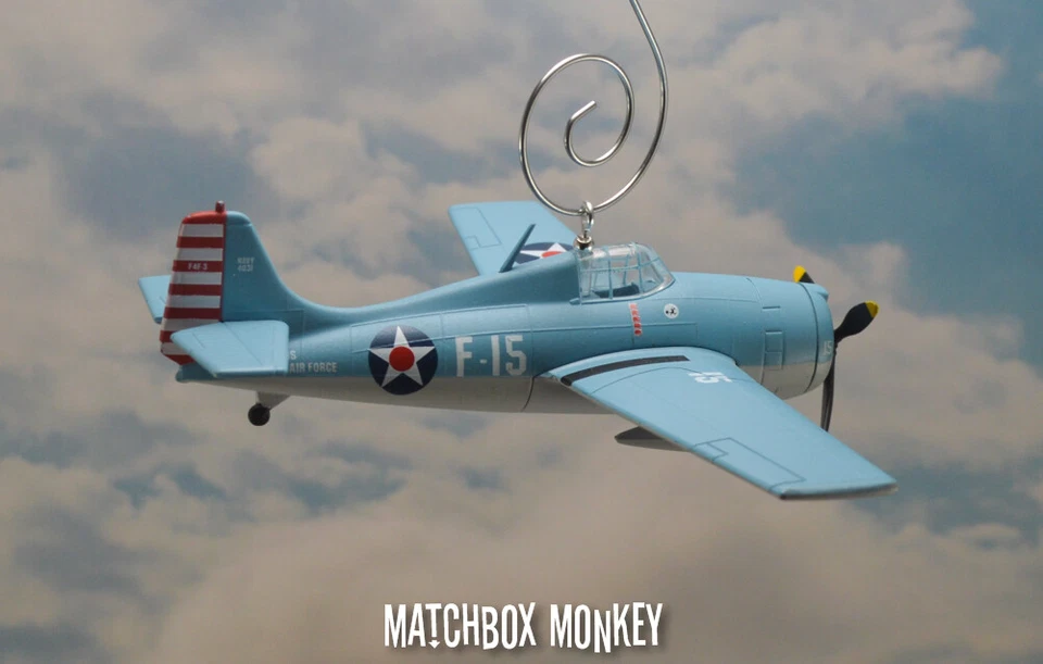 Grumman F4F Wildcat US Navy VF-3 Butch O'Hare Ace Custom Christmas Ornament - Image 4 of 4