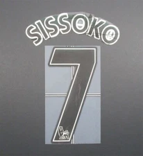 2007 - 2013 OFFICIAL SPORTING ID LEXTRA SISSOKO 7 PLAYER SIZE BLACK NAMESET