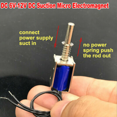 Mini DC3V-12V Electromagnet Solenoid Valve Suction Type Push Pull Frame For lock