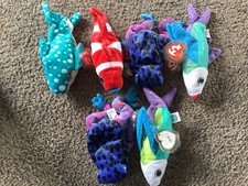 2001 Ty Beanies Lot Of 6 Water Animals-DD