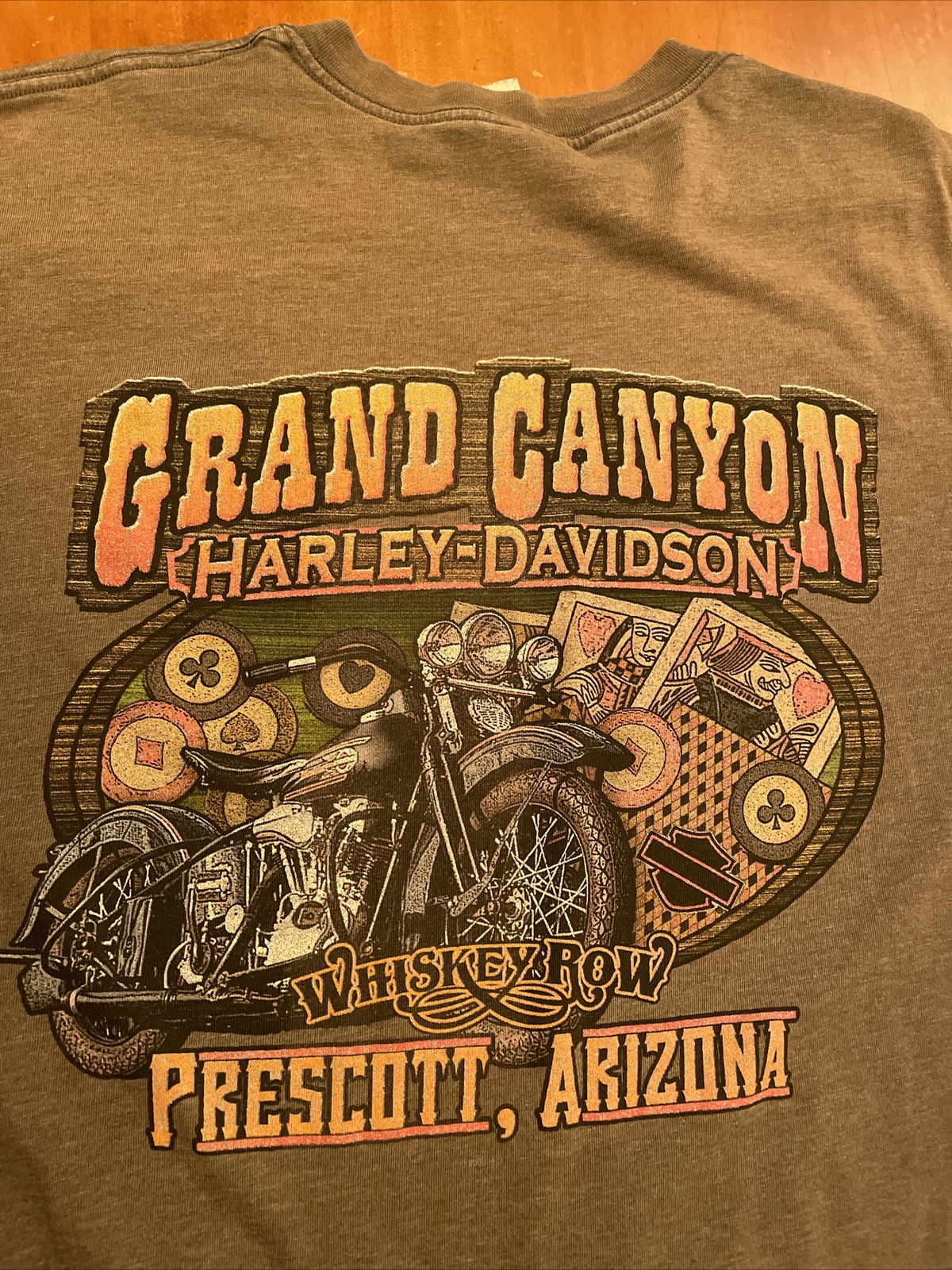 FILA Vtg Harley Davidson Prescott AZ Whiskey Row Grand Canyon T Shirt Mens XXXL 3X