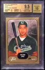 (#/300) BGS 9.5 10 Autograph XRC Nelson Cruz Auto Rc 2002 Just Gold Rookie