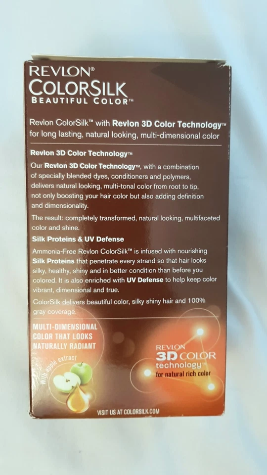 Tintura de cabelo permanente Revlon Colorsilk | 51 marrom claro NOVO  - Imagem 2 de 4