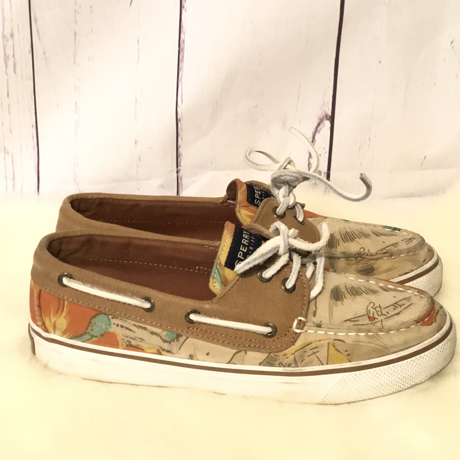 Hawaiian Tropical Flowers Boat Shoes 