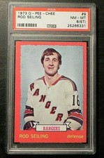 1973-74 73/74 O-Pee-Chee #9 Rod Seiling New York Rangers PSA 8 (ST) NM-MT