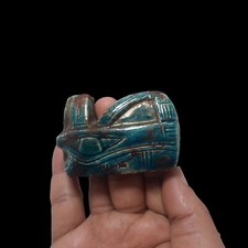 RARE ANCIENT EGYPTIAN ANTIQUE Eye of Horus Pharaonic Bracelet Blue Ring