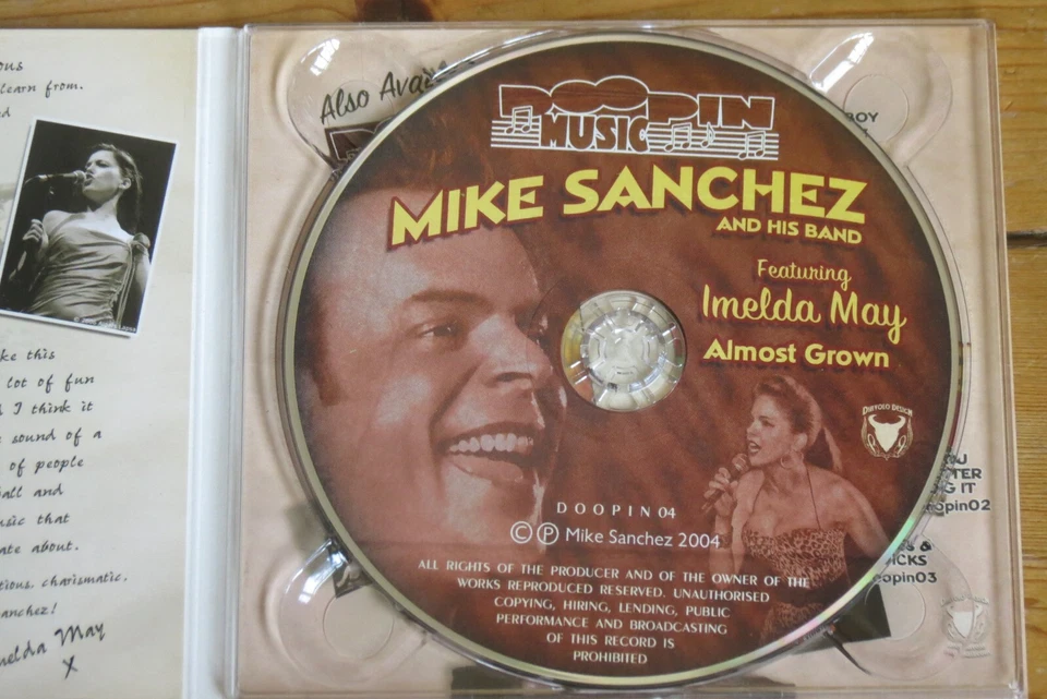 SIGNED CD - Mike SANCHEZ ft. Imelda May - Almost Grown (2012) - Image 4 of 4