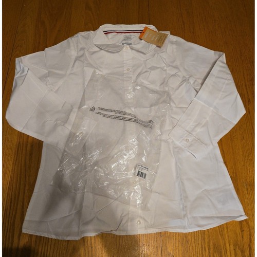 Girls long sleeve white peter pan style uniform shirt french toast 18 1/2 new - Picture 3 of 4