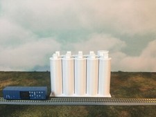 Bianco - SET Silos Farina - Scala N 1:160 FACILE Montaggio 2 pz! La tua piccola città USA