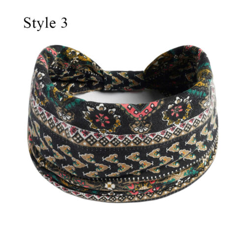 Diadema ancha elástica de yoga para damas banda para el cabello deportiva turbante envoltura para la cabeza para mujeres H - Imagen 18 de 162