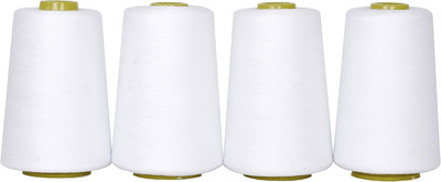 4 Pack of Serger Threads White Threads for Sergers Machine - Sewing Thread Cones
