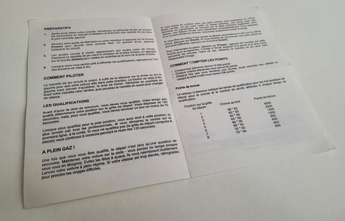 Atari 7800 - Pole Position II 2 - Notice / Instruction Manual - Picture 3 of 3