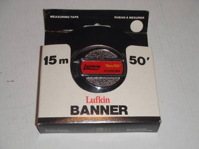 LUFKIN COOPER TOOLS 3/8''x50' BANNER Long Steel Tape HY215CME NEW Made in Canada