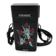 CUESOUL ANTIE Hard Dart Case Holds 6 Darts & Extra Extra Dart Accessories-Black