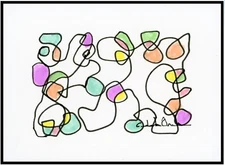 SMALL TALK Abstract Expressionism Colorist Mixed-Media Original Painting