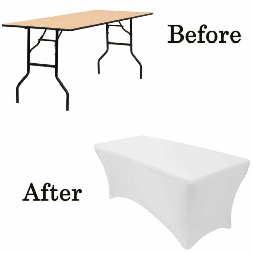 YCC Linens - Stretch Spandex Table Covers, Fitted Rectangular Tablecloths - Picture 3 of 123