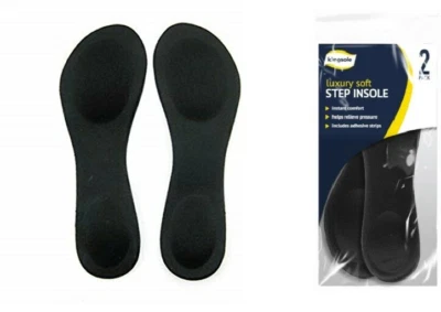 LR SUPPLIES Luxury Soft Step Insoles 2 Pack Padded Shoe Inner Soles Adults Men Ladies Insole