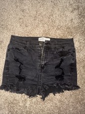 Mudd FLX Stretch High-Rise Shortie Black Denim Shorts Size 3