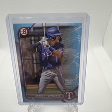 2022 Bowman Draft Anthony Gutierrez Sky Blue Parallel Rookie Card #'d 221/499. rookie card picture