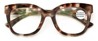 Women Large Oversized Blue Blocker Reading Glasses AR Coating Clear Lens Reader