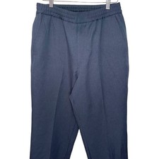 NWOT Uniqlo Pull On Pants Elastic Waist Blue Straight Leg Trousers Medium Casual