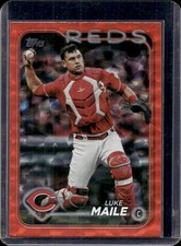 2024 Topps Update Luke Maile Orange Crackle Foilboard #/299 Reds