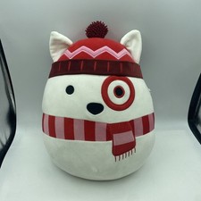 Squishmallows Target Bullseye The Dog 15” 2024 Christmas Holiday Plush
