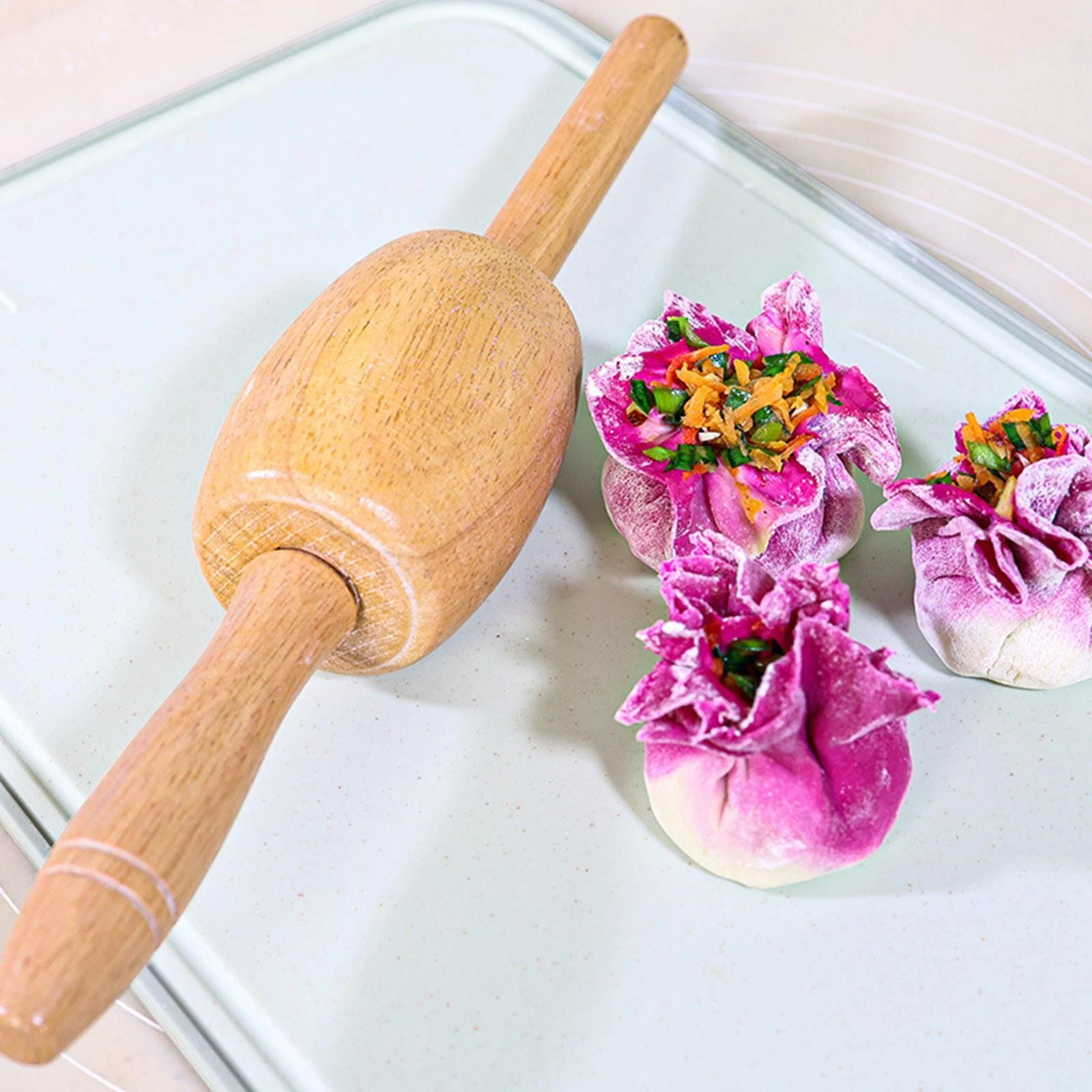 Wooden Rolling Pin Gifts Sturdy 12 inch Dough Roller for Cookies Pizza Dough