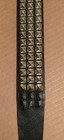 Late 1970’s Earth III Pyramid Black Leather Guitar Strap — photo 3