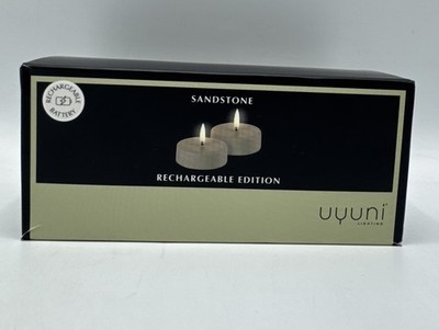 Rechargeable LED tealight candle, 3,9 x 2,3 cm,  Sandstone (2) Uyuni