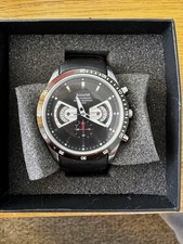 Accurist Grand Prix Chronograph Watch Black Dial 100m Racing Style Boxed