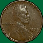 1933 Lincoln Wheat Cent Choice Very Fine VF+ Coin #35016