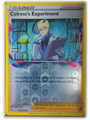 Colress's Experiment 155/196 2022 English Reverse Holo NM