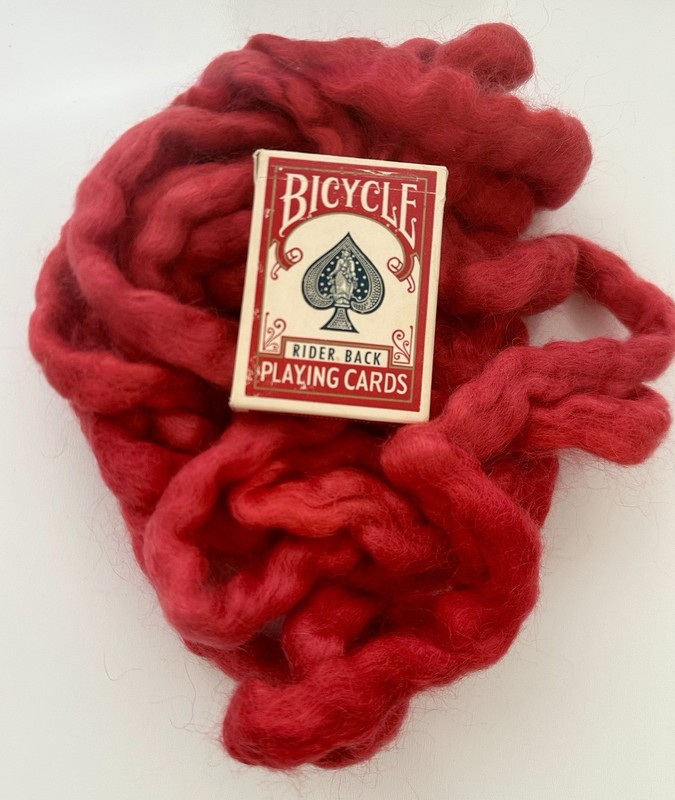 7.6oz Hand painted Yearling Mohair Res Roving Spinning Fiber L7*