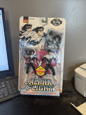 #ad Marvel Comics Alpha Flight Northstar and Aurora 2 Pack Action Figures New 1999 $18.00