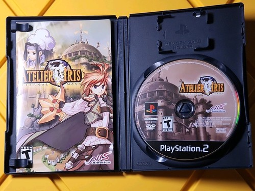 NIS America Atelier Iris: Eternal Mana PS2 case with anime art, plus matching T-Teen case and disc.