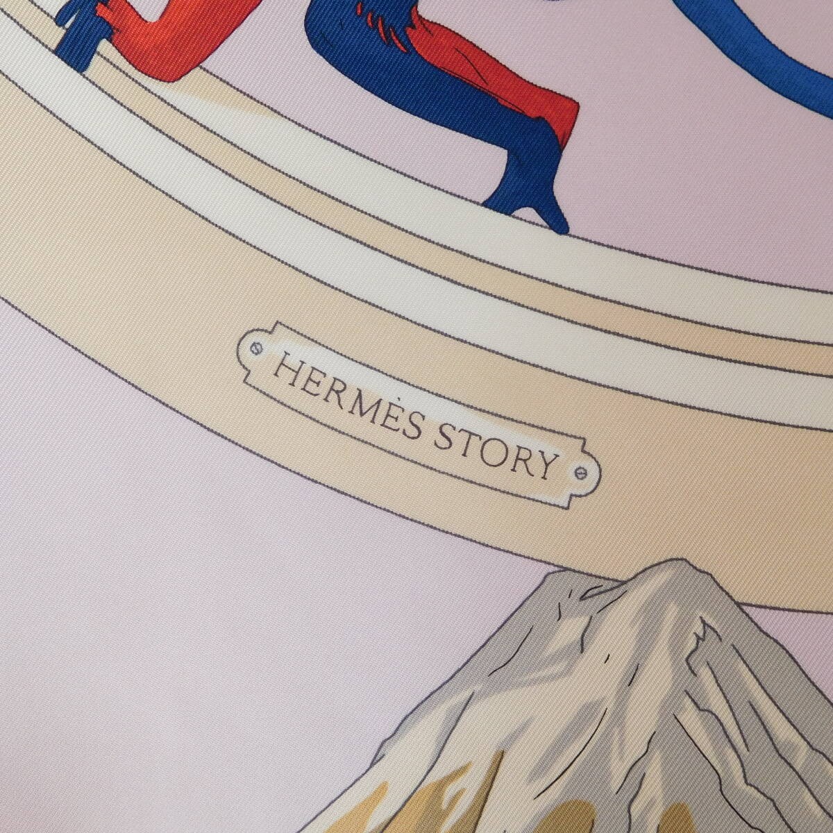 Excellent Condition HERMES Scarf Carre 90 HERMES STORY 100 Silk Rose and others thumbnail 3