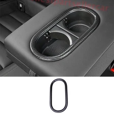 For Volkswagen Taos 2021-2024 Carbon Fiber Rear Armrest Water Cup Holder Panel
