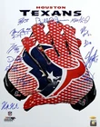 Houston Texans Signed Autographed Logo Glove 16x20 Photo - 18 Signatures TRISTAR