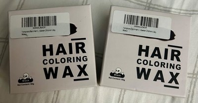 (2-PK) Temporary Black Hair Color Wax For Kids,Women and Men Colored Styling Mud