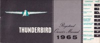 1965 Ford Thunderbird Registered Owners Manuell Original User Anleitung FüHrung