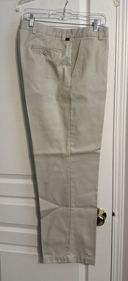Docker's Men Khaki Pants 34W x 31L Flat Front Cotton Classic