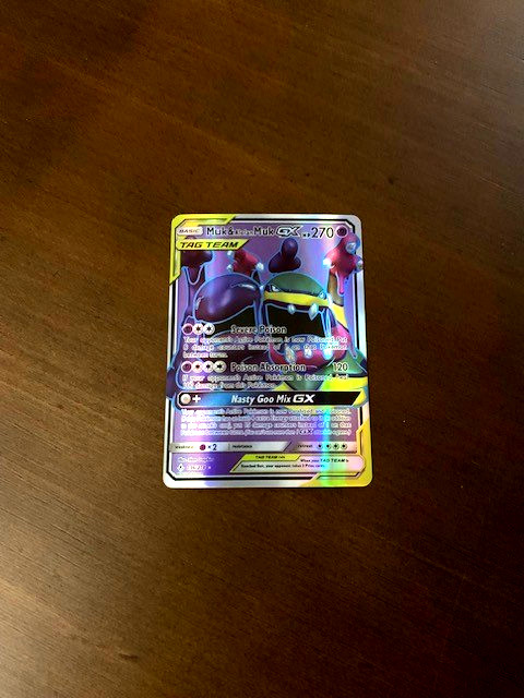 MUK & ALOLAN MUK GX HP270 TAG TEAM CUSTOM HOLO FAN ART POKEMON CARD 196/214