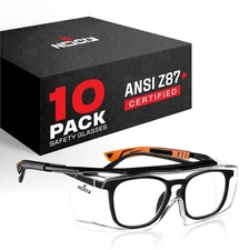 Safety Glasses That Fit Over Your Prescription Eyewear. Clear Antiscratch Wrapar