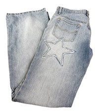 VTG Todd Oldham Jeans Sz 3  Actual 28x31 Star PatchFaded Flare Boho Jeans GUC