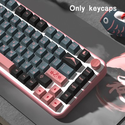 KYOMOT 156 Keys Night Sakura Keycaps PBT Cherry Profile Anime MX Switch