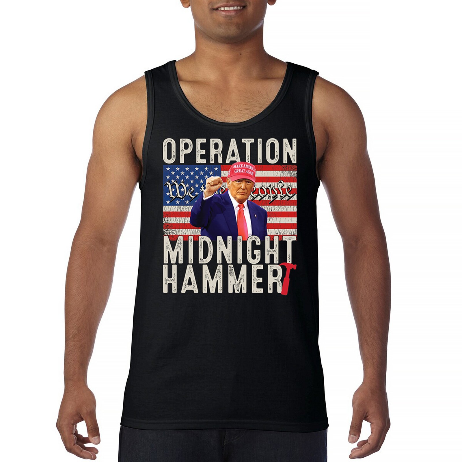 ALTRA Canotta uomo Operazione Midnight Hammer bandiera americana 47 presidente