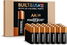 Duracell Coppertop AA Batteries 28 Count Black Alkaline Power Boost Long Lasting