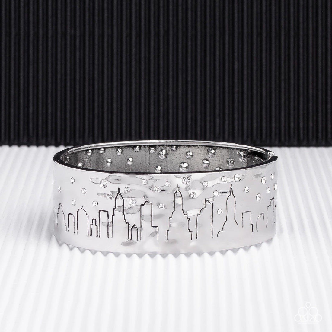New Paparazzi Jewelry-Starry Skyscrapers Bracelet-White